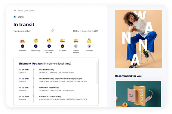 Branded tracking page